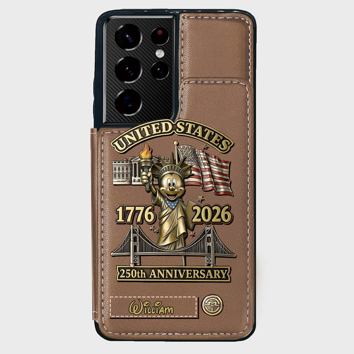 250 Years Of Freedom 1776 2026 - Personalized Mouse Wallet Phone Case