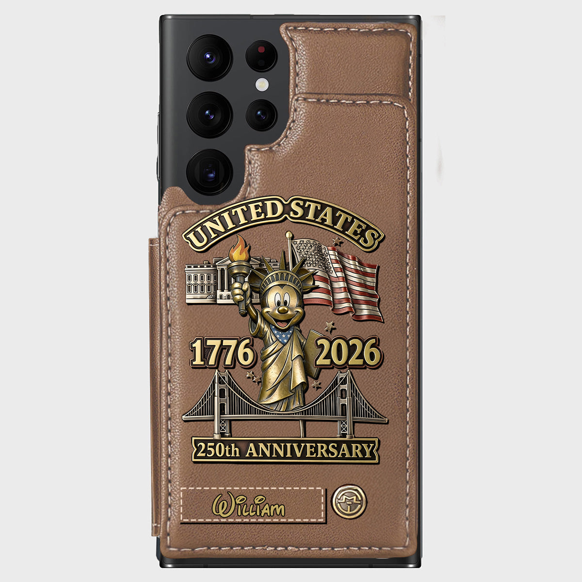 250 Years Of Freedom 1776 2026 - Personalized Mouse Wallet Phone Case