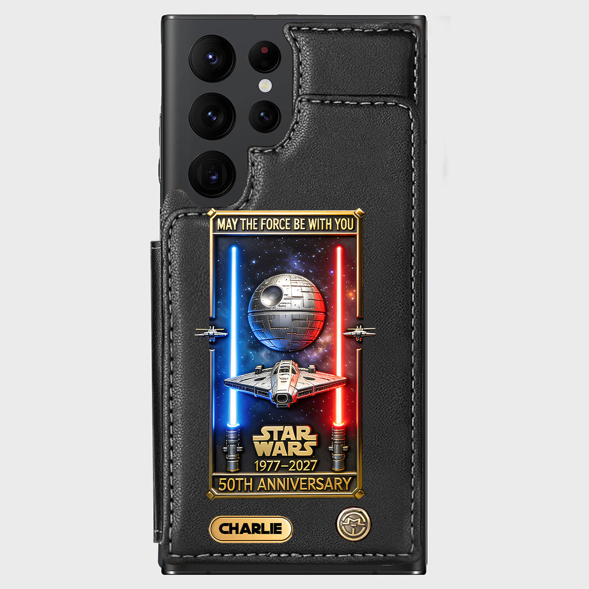 50th Anniversary - Personalized The Force Wallet Phone Case