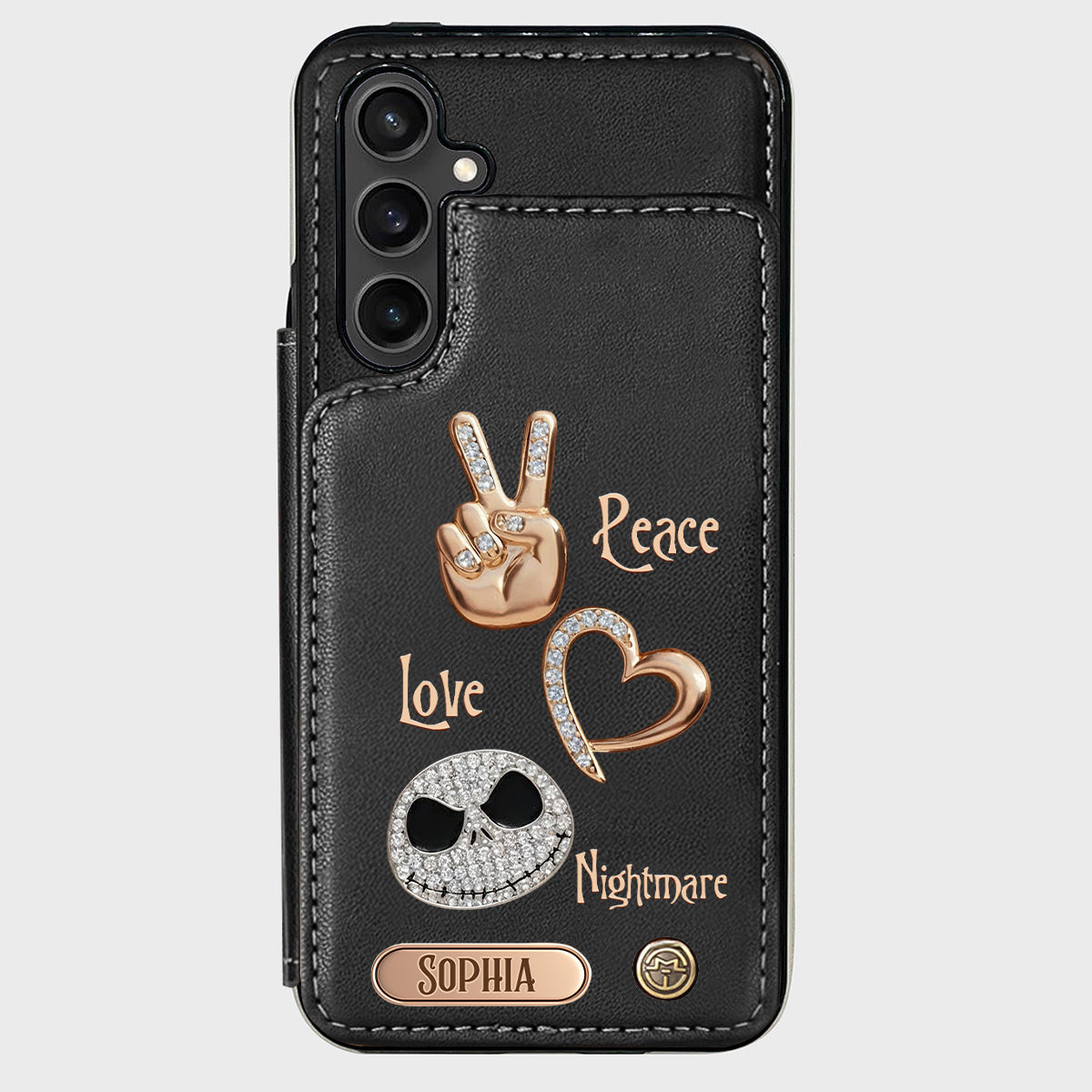 Peace Love Nightmare - Personalized Nightmare Wallet Phone Case