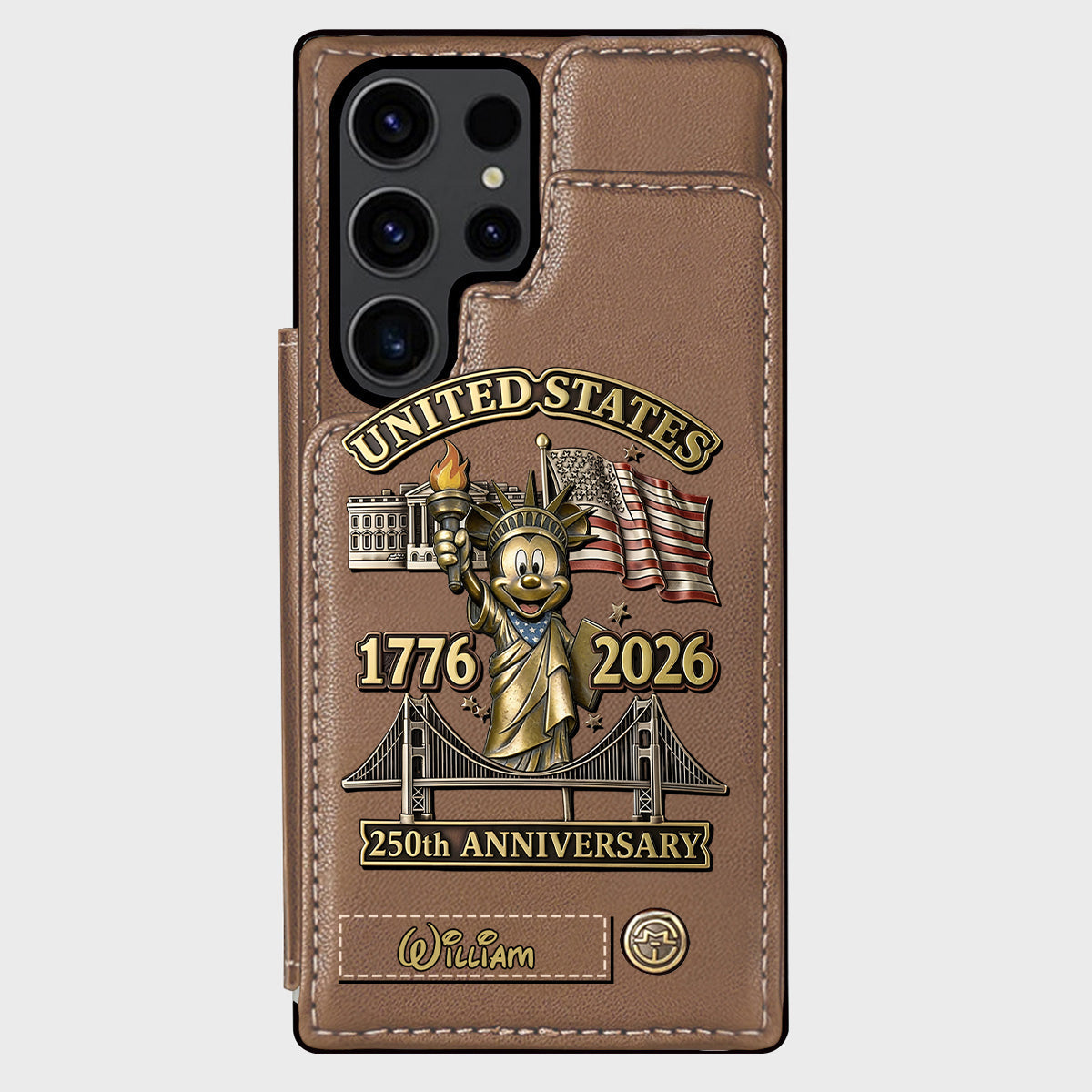 250 Years Of Freedom 1776 2026 - Personalized Mouse Wallet Phone Case