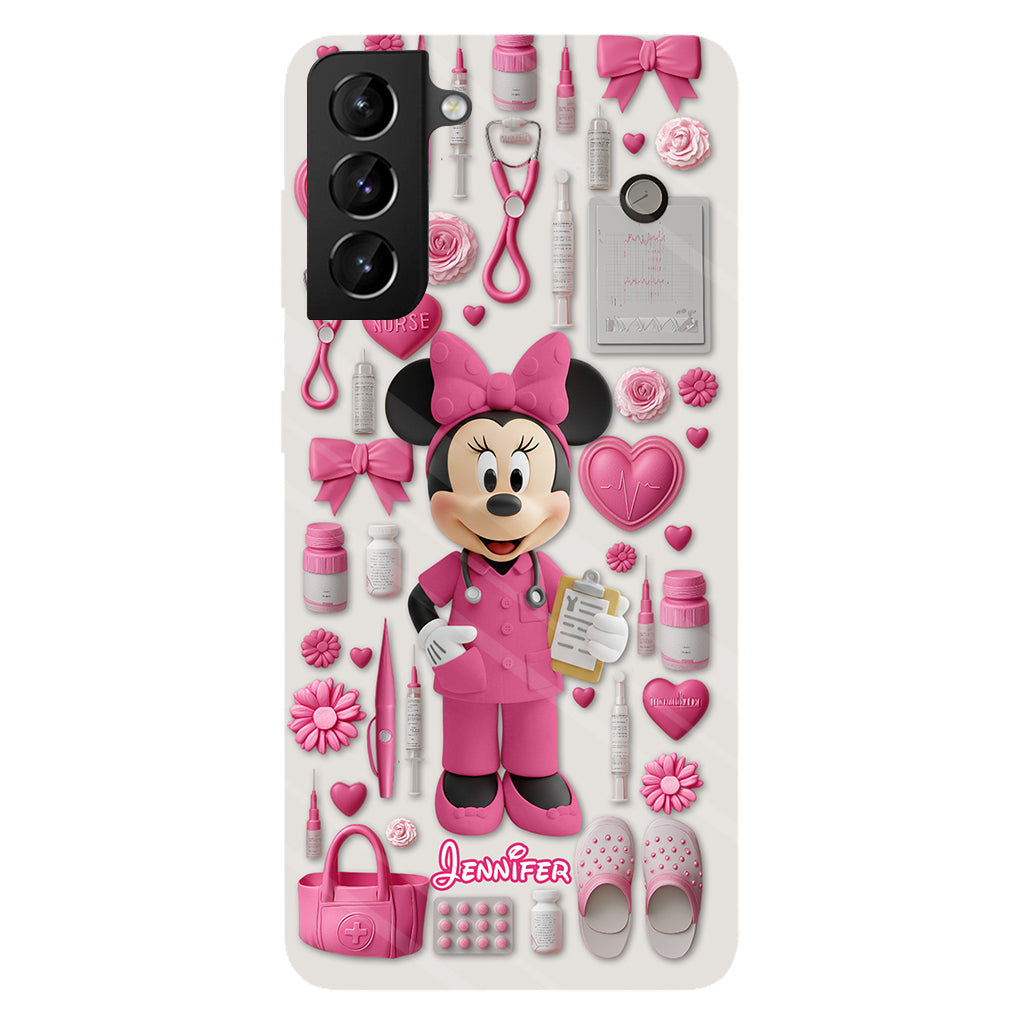 Nursing Is A Work Of Heart - Personalized Nurse Full Print Phone Case