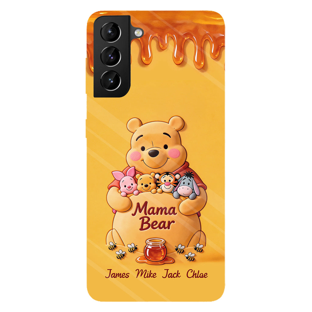 Mama Bear - Personalized Yellow Bear Full Print Phone Case