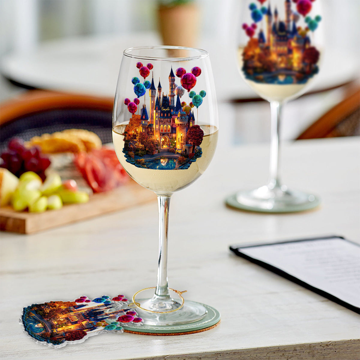 Magical Night - Personalized Mouse Wine Glass With Long Stem