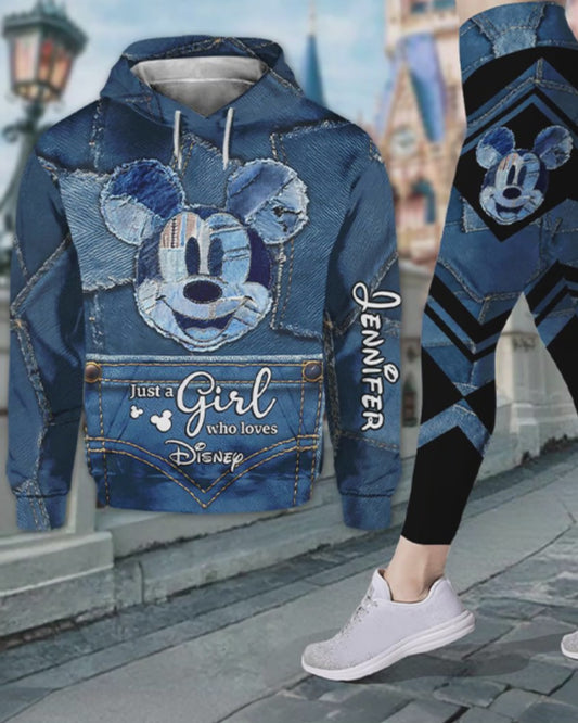 Just A Girl Who Loves Magic - Personalized Mouse Hoodie and Leggings