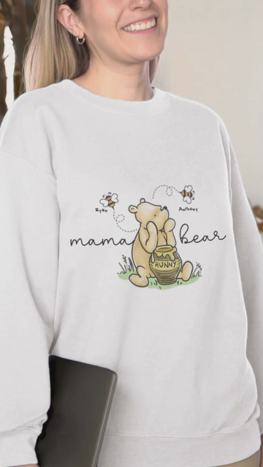 Mama Bear - Personalized Mother T-shirt And Hoodie