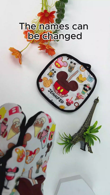 Magical Kitchen - Personalized Baking Oven Mitts & Pot Holder Set