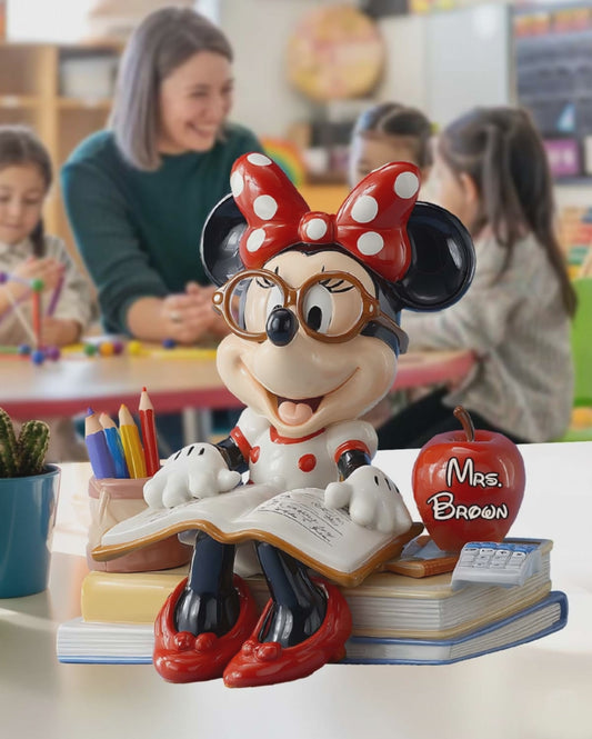 Teaching is a Work of Heart - Mouse Pals - Personalized Teacher Custom Shaped Acrylic Plaque