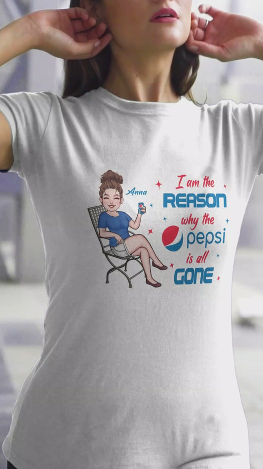 I Am The Reason - Personalized Blue Soft Drink T-shirt and Hoodie