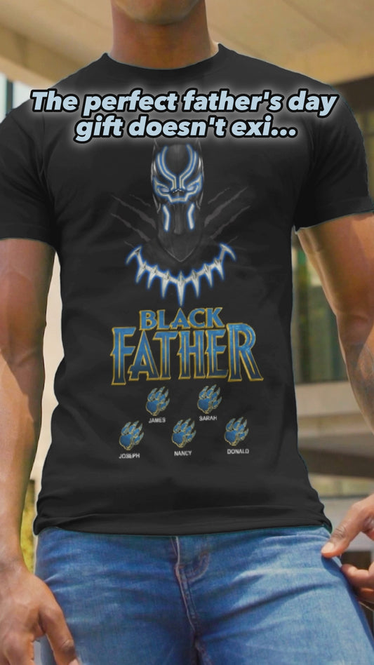 Black Father - Personalized Marvelous Universe T-shirt and Hoodie