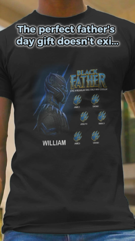 Black Father Cooler - Personalized Marvelous Universe T-shirt and Hoodie