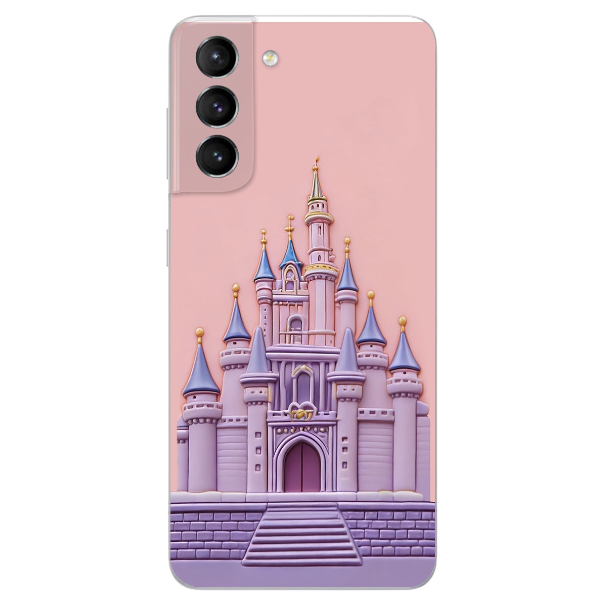 Magical Castle Friends Leather Phone Case & Charm Set - Personalized Mouse 3D Embossed Leather Phone Case