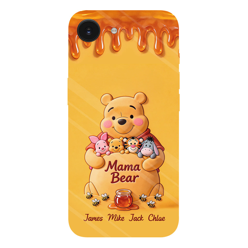 Mama Bear - Personalized Yellow Bear Full Print Phone Case