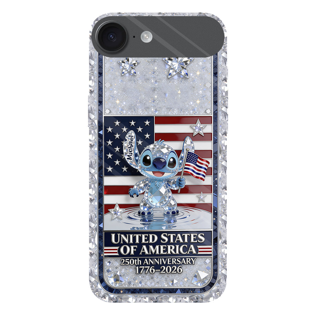 USA 250th Anniversary Cute Cartoon - Personalized Ohana Full Print Phone Case