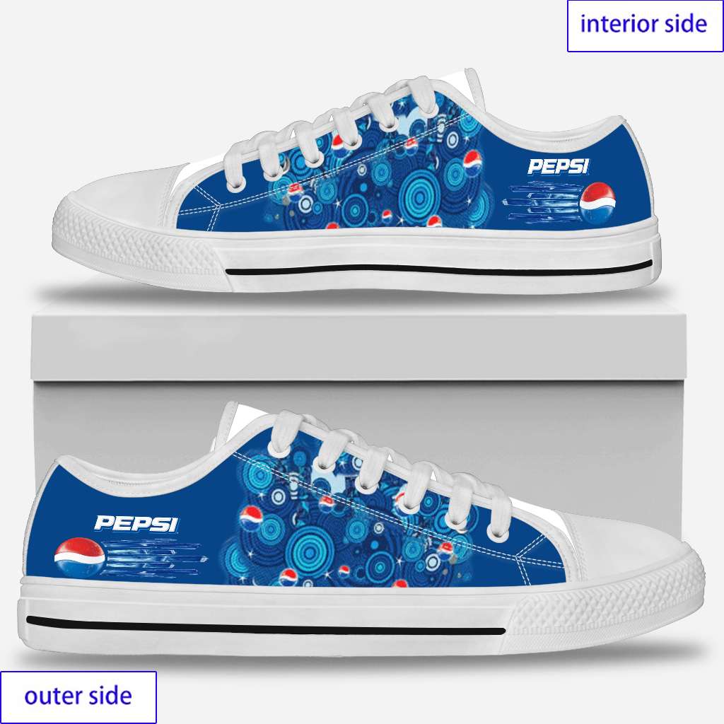 Peace Love - Blue Soft Drink Low Top Shoes 0223