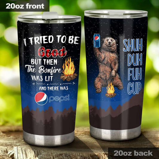 Shuh Duh Fuh Cup Blue Soft Drink Tumbler 0223