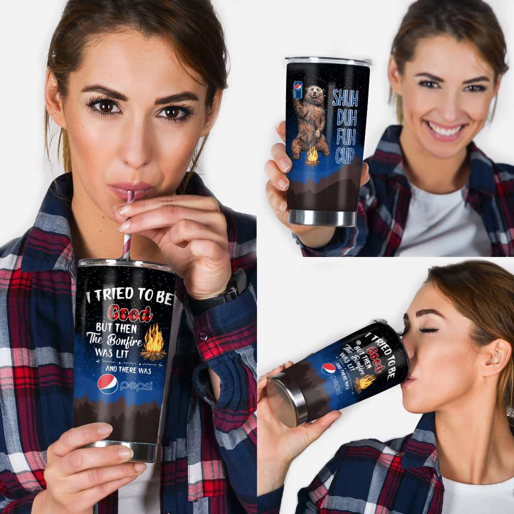 Shuh Duh Fuh Cup Blue Soft Drink Tumbler 0223