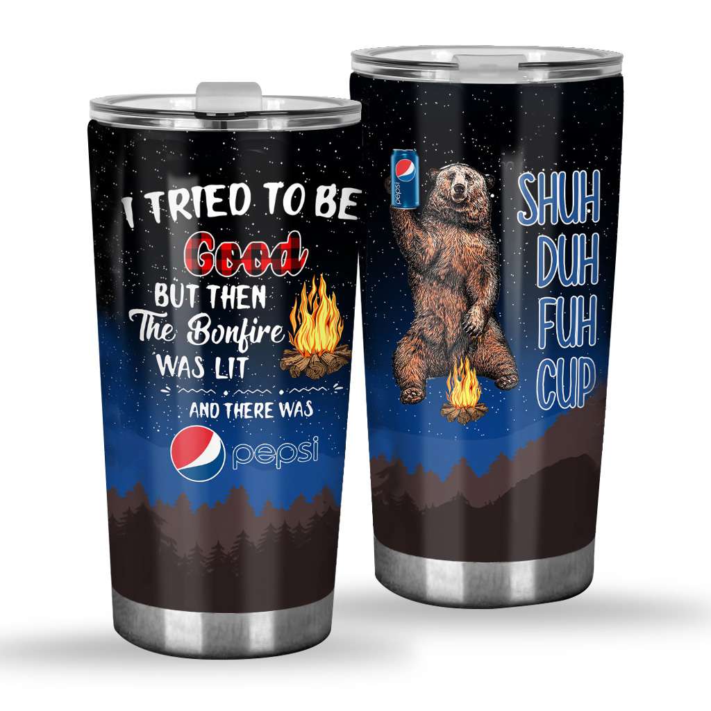 Shuh Duh Fuh Cup Blue Soft Drink Tumbler 0223