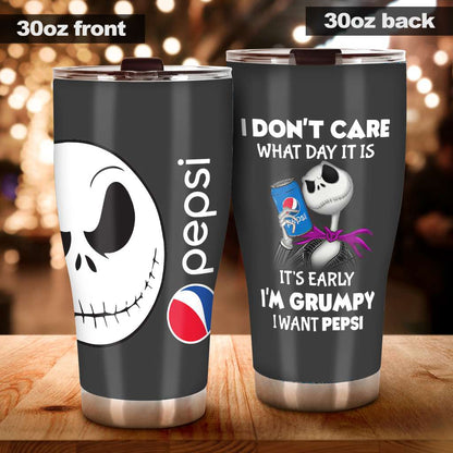 It's Early I'm Grumpy Blue Soft Drink Tumbler 0223