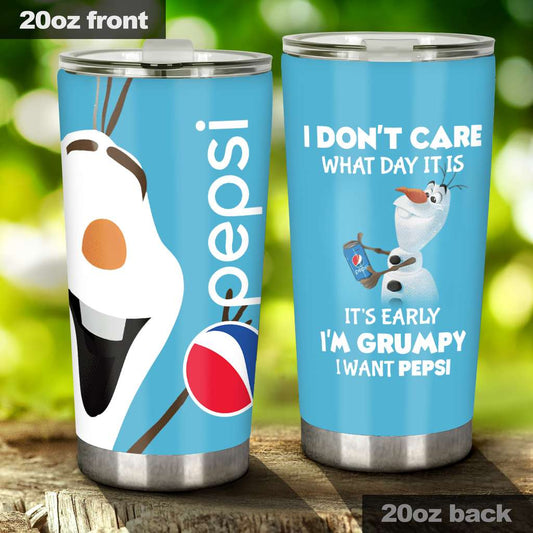 It's Early I'm Grumpy - Blue Soft Drink Tumbler 0323