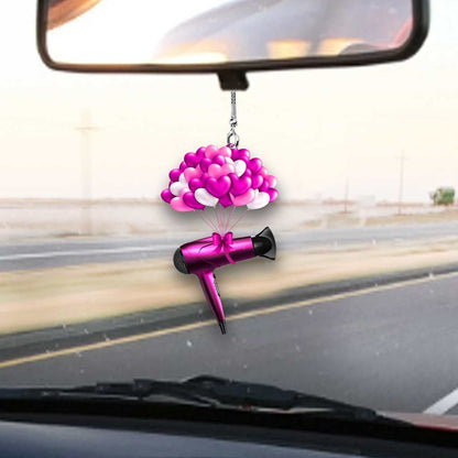 Hair Hustler - Hairdresser Car Ornament (Printed On Both Sides)