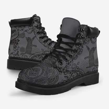 Cat Lover Black Cat All Season Boots 0622