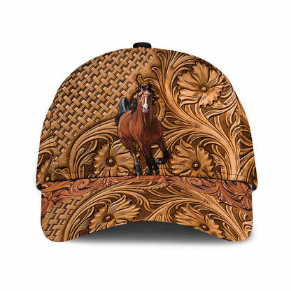 Horse Leather Pattern Print Horse Classic Cap 0622