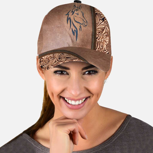 Horse Leather Pattern Print Horse Classic Cap 0622