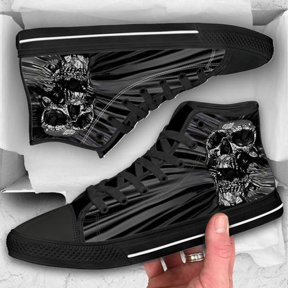 Screaming Skull High Top Shoes 0622