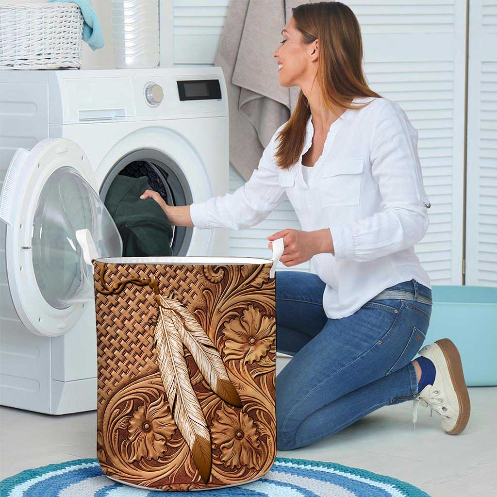 Native American India Feather American Indian Laundry Basket 0622