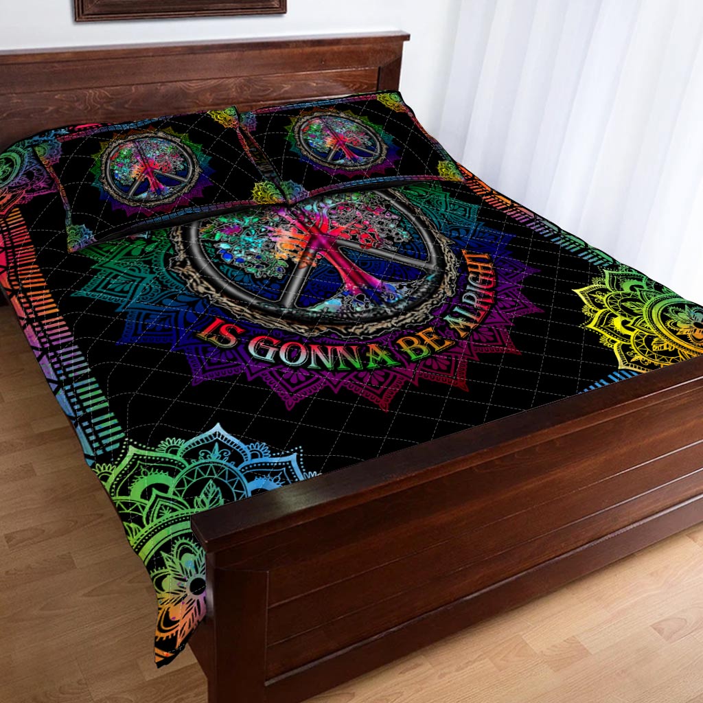 Every Little Thing Is Gonna Be Alright Hippie Quilt Set 0622