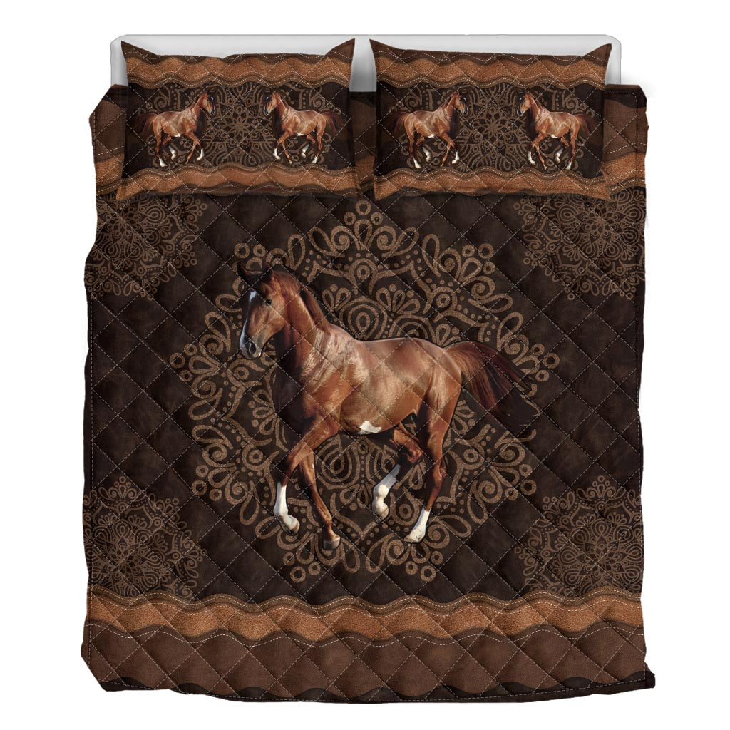 Horse Mandala Horse Quilt Set 0622