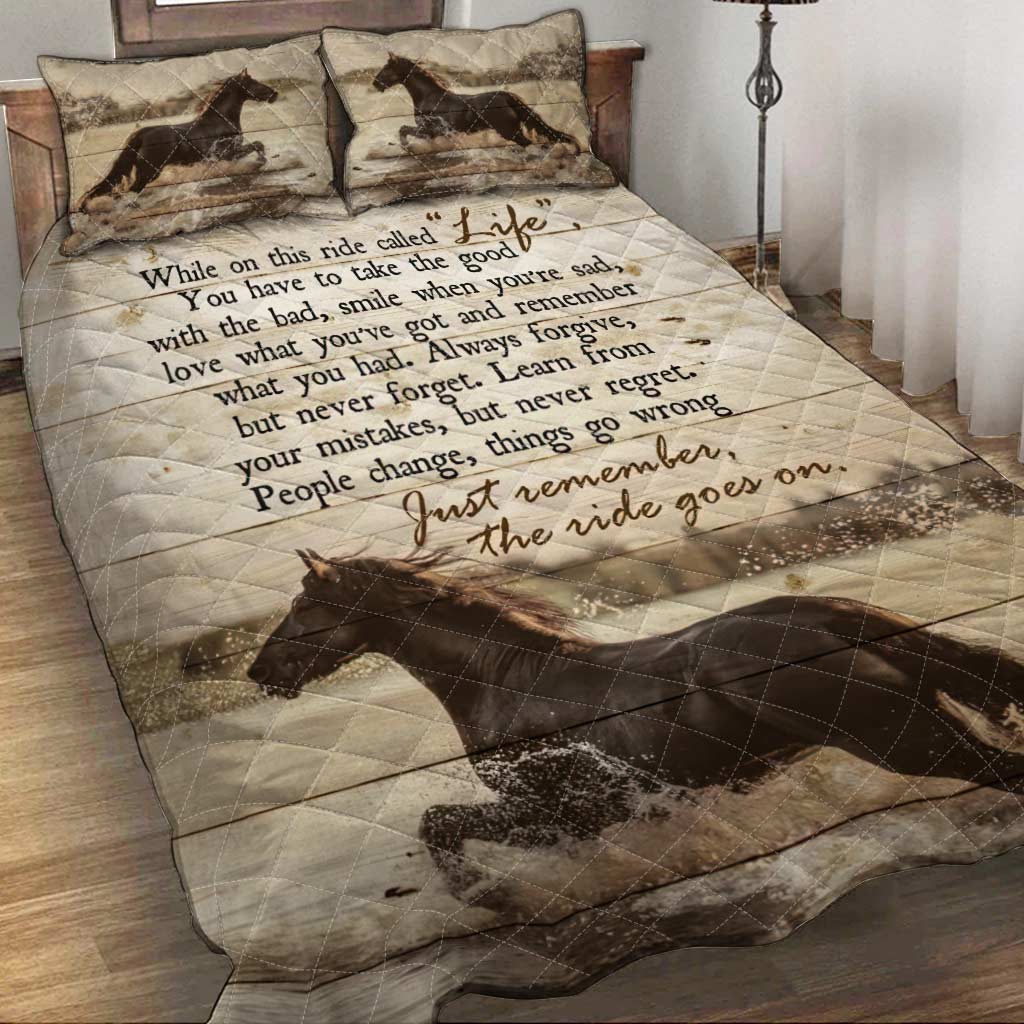 This Ride Called Life Horse Quilt Set 0622