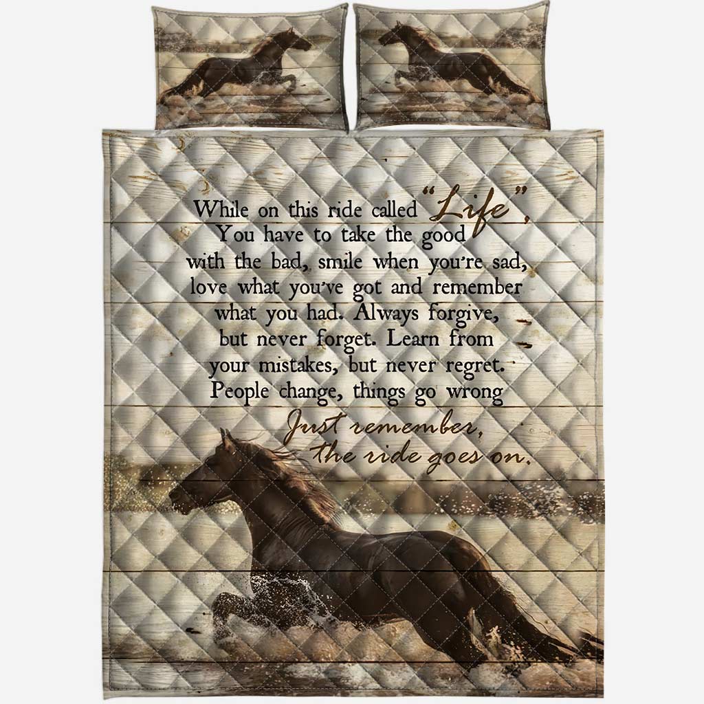 This Ride Called Life Horse Quilt Set 0622