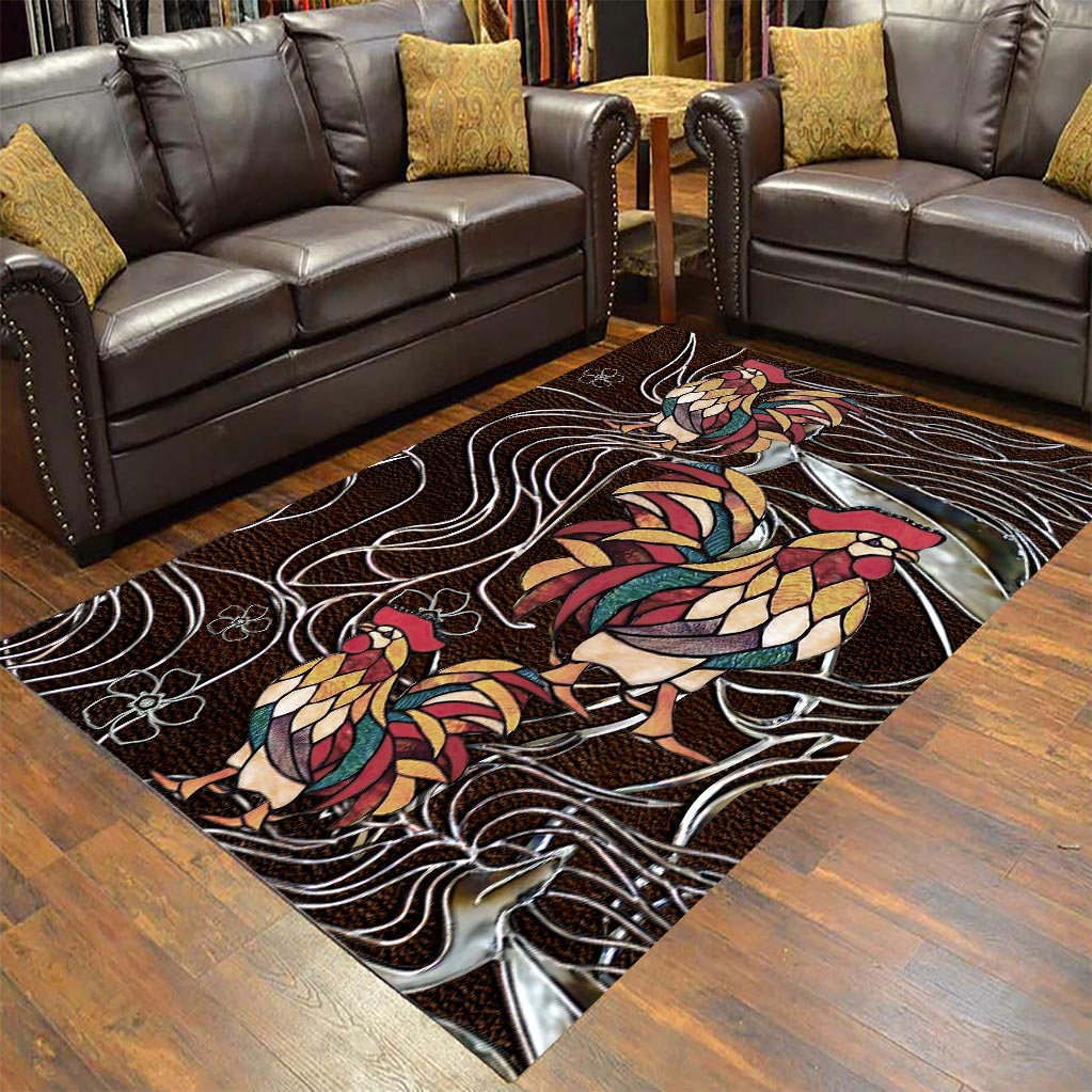 Chicken Leather Pattern Print Chicken Rug 0622