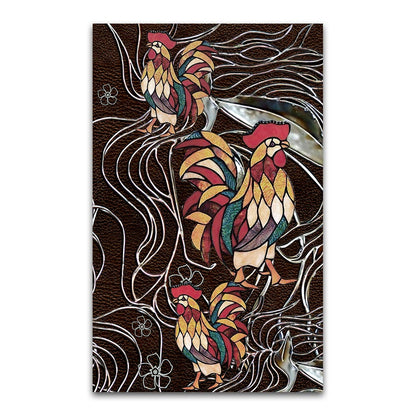 Chicken Leather Pattern Print Chicken Rug 0622