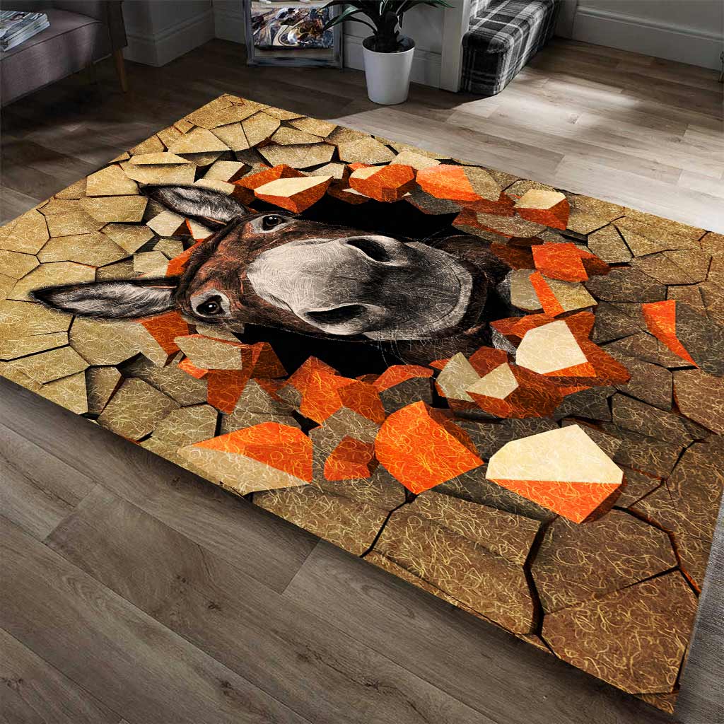 Peeking Donkey Donkey Rug 0622