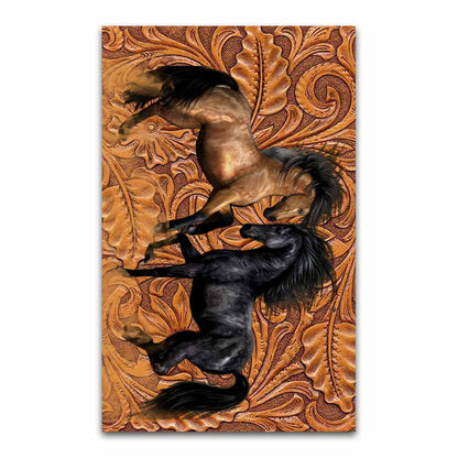 Love Horse Leather Pattern Print Horse Rug 0622