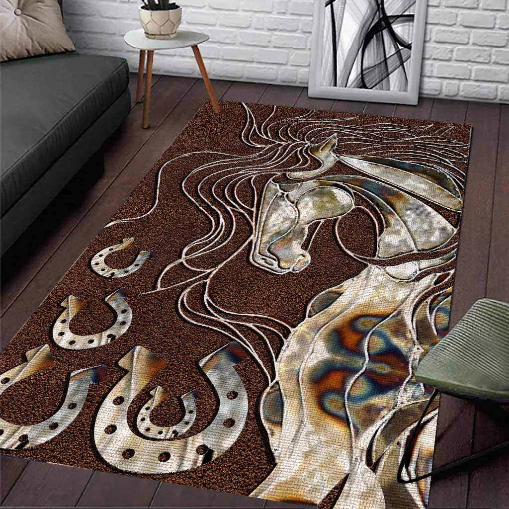 Horse Faux Wood Print Horse Rug 0622