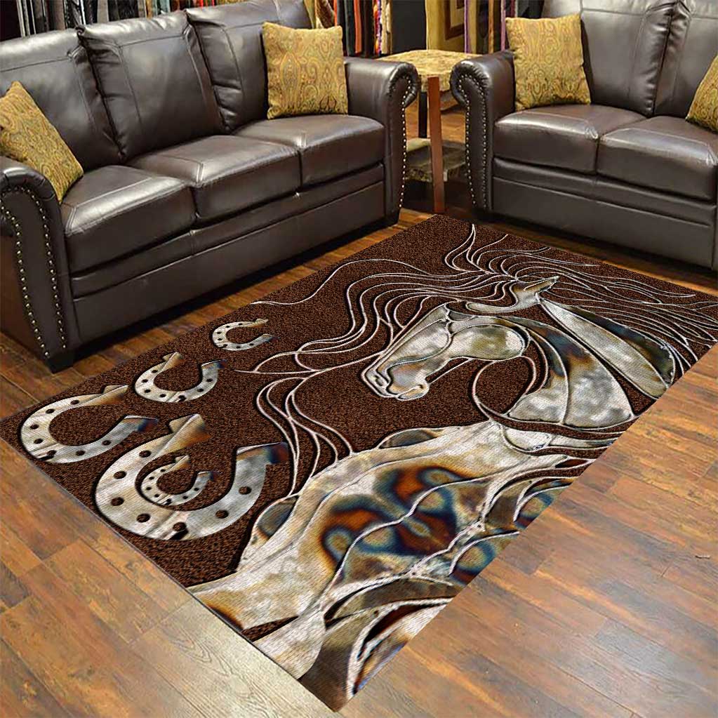 Horse Faux Wood Print Horse Rug 0622