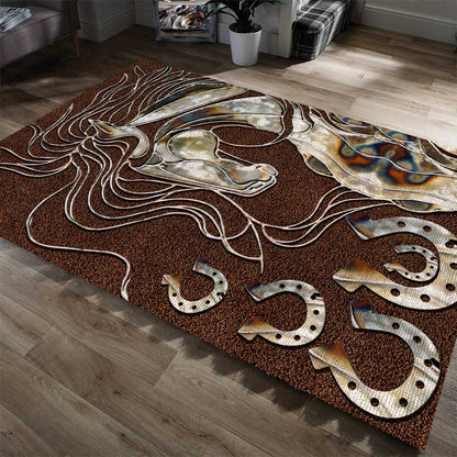 Horse Faux Wood Print Horse Rug 0622