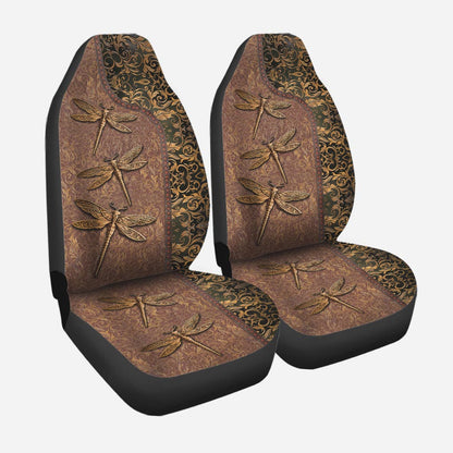 Vintage Dragonfly Leather Pattern Print Dragonfly Seat Covers 0622