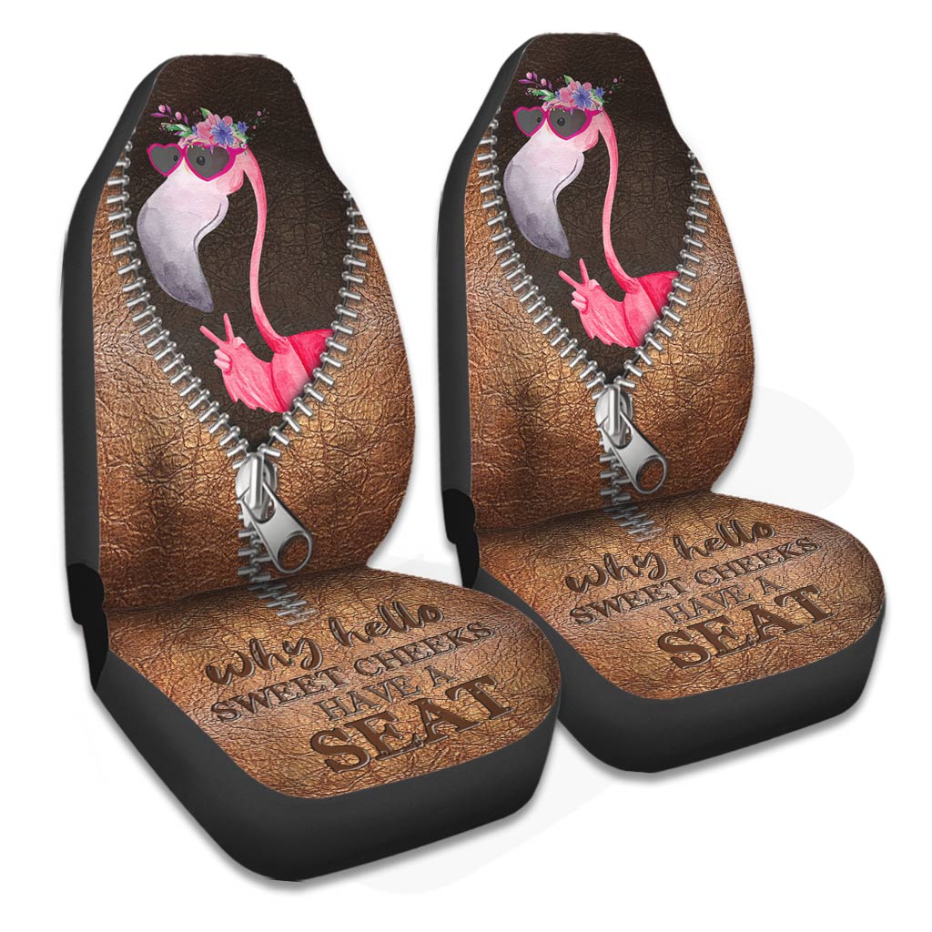 Hello Sweet Cheeks Flamingo Seat Covers 0622