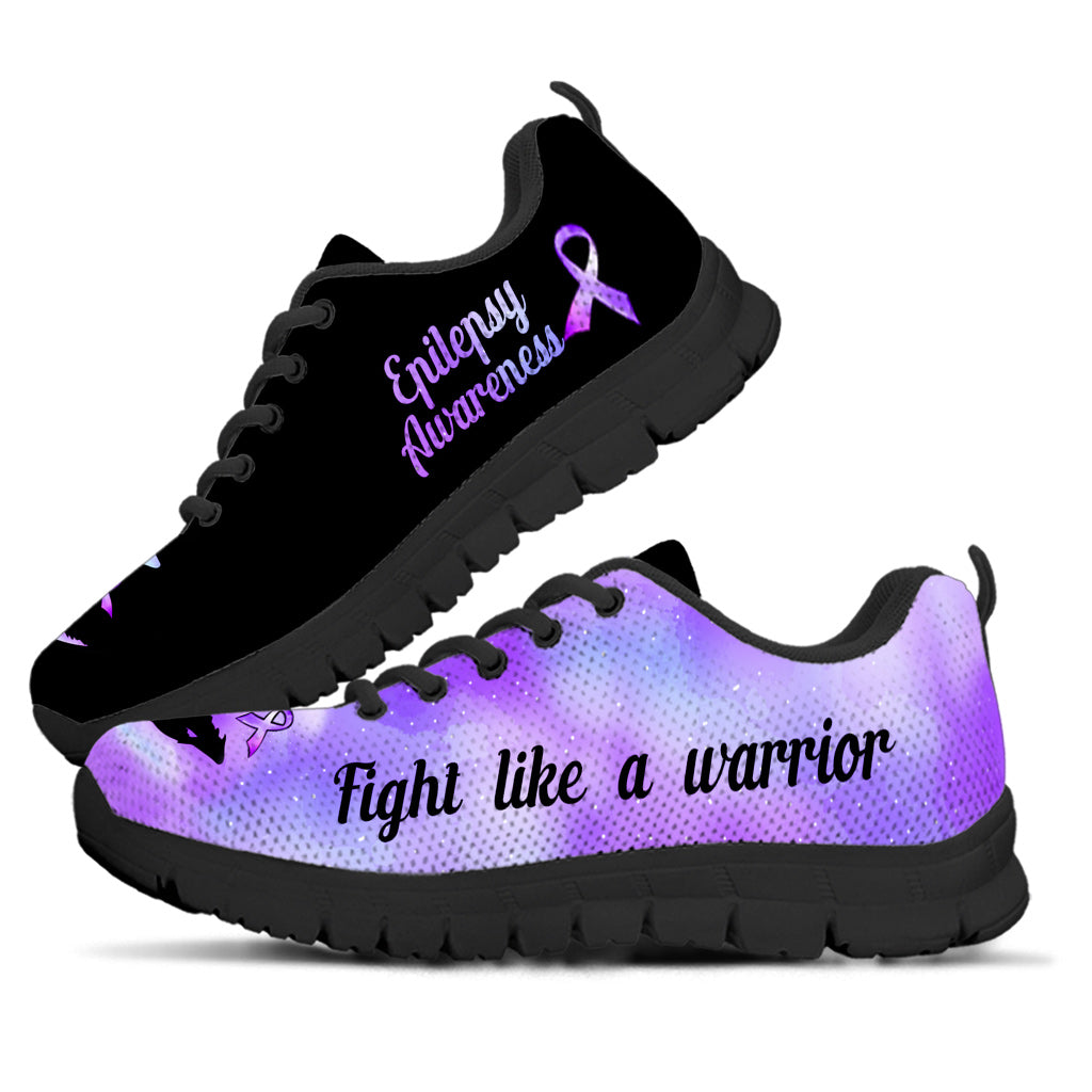 Fight Like A Warrior Epilepsy Awareness Sneakers 0622