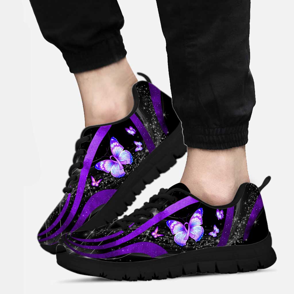Purple Butterfly Lupus Awareness Sneakers 0622