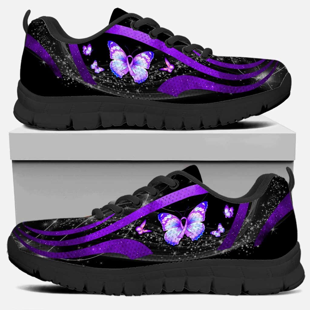Purple Butterfly Lupus Awareness Sneakers 0622