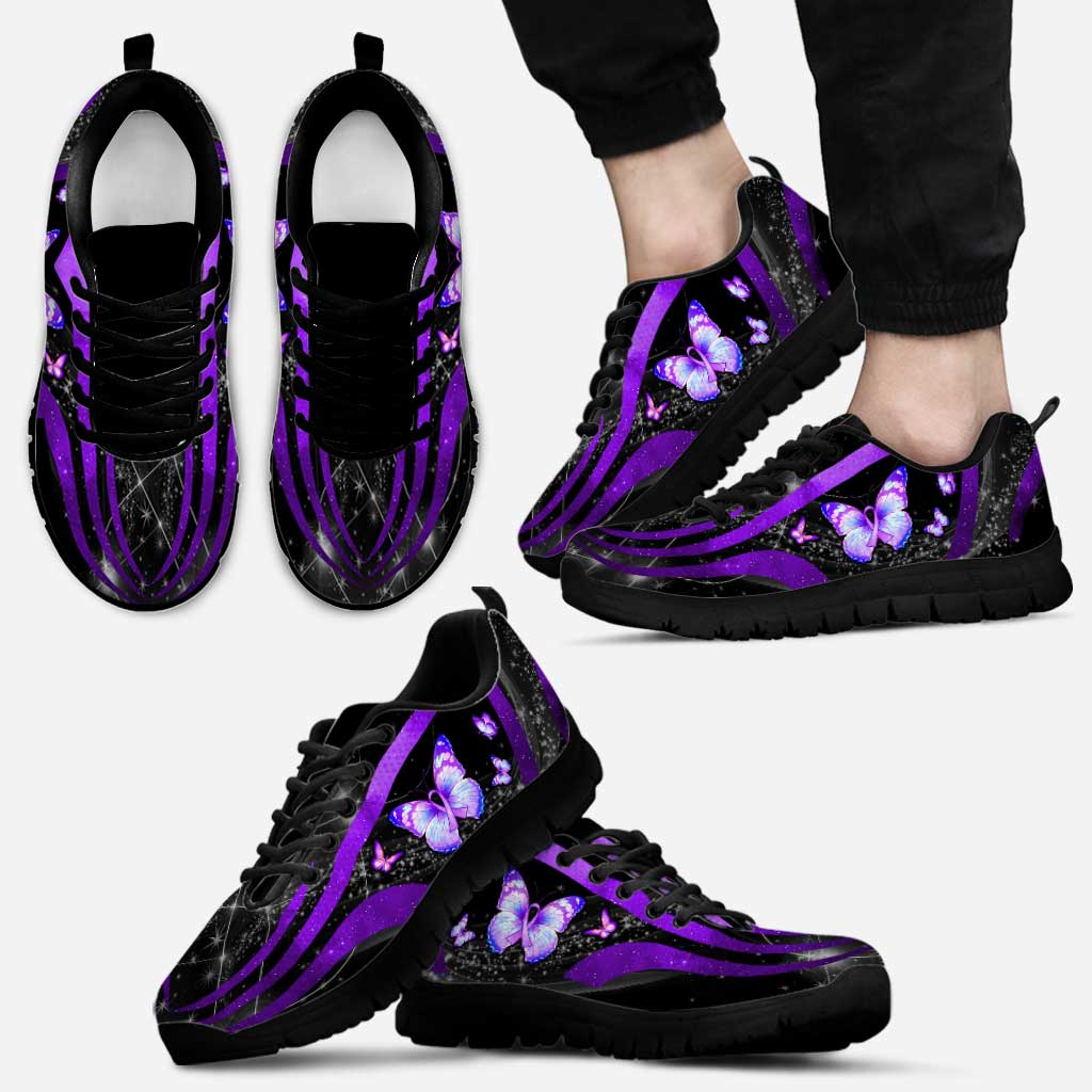 Purple Butterfly Lupus Awareness Sneakers 0622