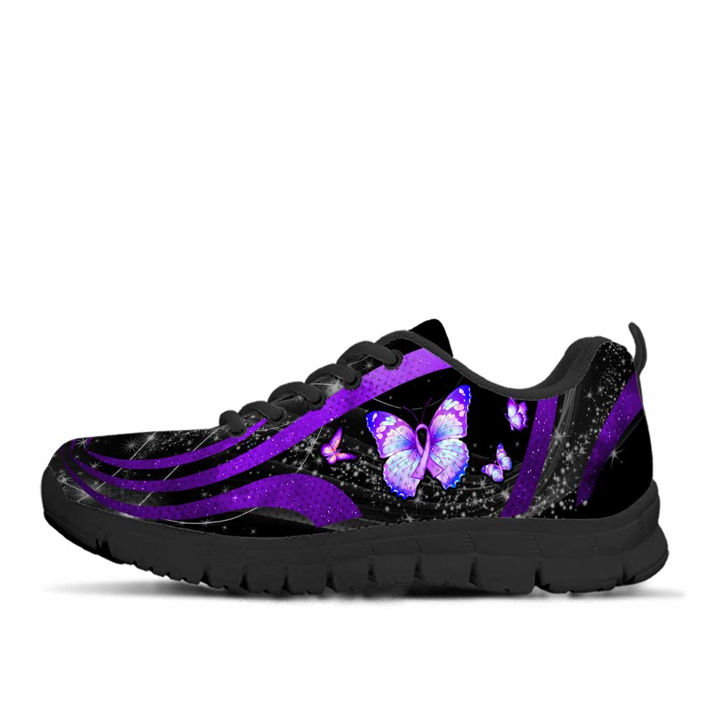 Purple Butterfly Lupus Awareness Sneakers 0622