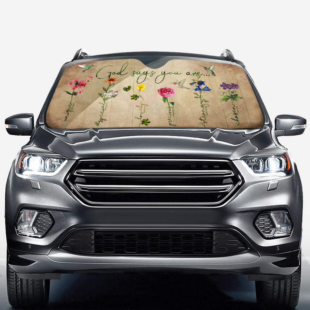 God Says You Are Gardening Car Sunshade 0622