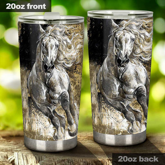 White Horse Horse Tumbler 0622